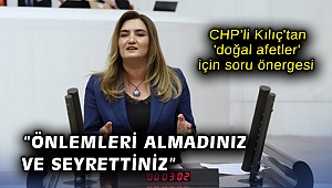 CHP’li Kılıç'tan 'doğal afetler' için soru önergesi: