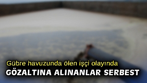 Gübre havuzunda ölen işçi olayında gözaltına alınanlar serbest