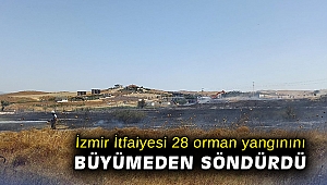 İzmir İtfaiyesi 28 orman yangınını büyümeden söndürdü