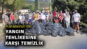 Karaburun’da yangın tehlikesine karşı temizlik