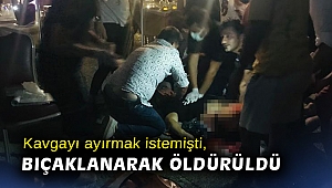 Kavgayı ayırmak istemişti, bıçaklanarak öldürüldü