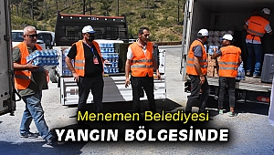 Menemen Belediyesi’nden yanan bölgeye yardım eli
