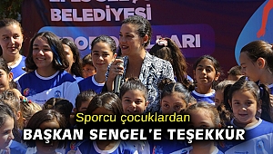 Sporcu çocuklardan Başkan Sengel’e teşekkür