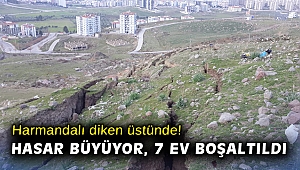 Harmandalı diken üstünde! Hasar büyüyor, 7 ev boşaltıldı