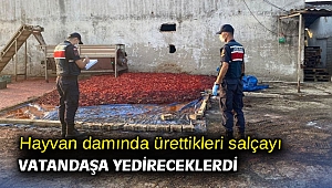 Hayvan damında ürettikleri salçayı vatandaşa yedireceklerdi