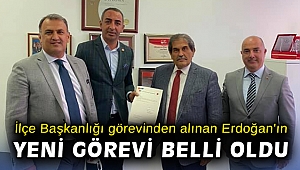 İlçe Başkanlığı görevinden alınan Erdoğan'ın yeni görevi belli oldu