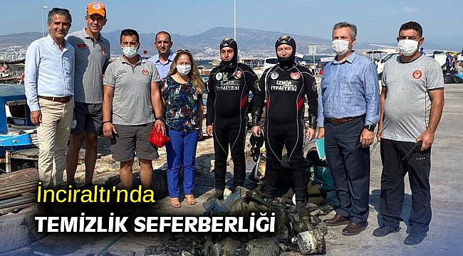 İnciraltı'nda temizlik seferberliği