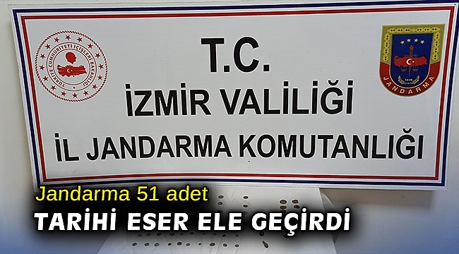 İzmir'de jandarma 51 adet tarihi eser ele geçirdi