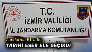 İzmir'de jandarma 51 adet tarihi eser ele geçirdi