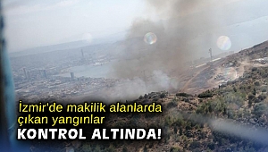 İzmir'de makilik alanlarda çıkan yangınlar kontrol altında
