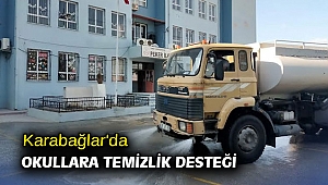 Karabağlar'da okullara temizlik desteği