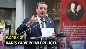 Konak’ta barış güvercinleri uçtu