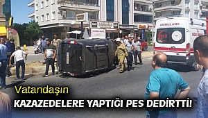 Rakıyı su sanıp kazazedelerin başına döktü