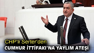 CHP'li Serter’den Cumhur İttifakı’na yaylım ateşi
