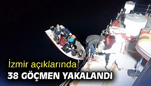 İzmir açıklarında 38 göçmen yakalandı