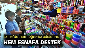 İzmir'de hem öğrenci ailelerine hem esnafa destek