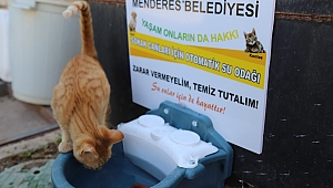 Menderes Parklarına Can Dostlar İçin Su Odakları