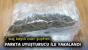 7 suç kaydı olan şüpheli, parkta uyuşturucu ile yakalandı