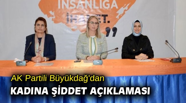 AK Partili Büyükdağ'dan kadına şiddet açıklaması