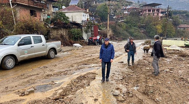 Başkan Eriş, aşırı yağış sonrası sahada inceleme yaptı 