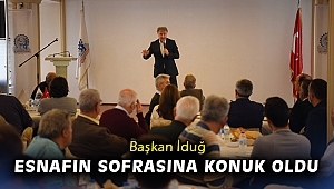 Başkan İduğ esnafın sofrasına konuk oldu