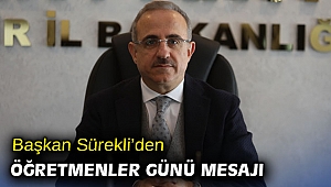 Başkan Sürekli’den ‘Öğretmenler Günü’ mesajı 