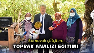 Bornovalı çiftçilere toprak analizi eğitimi