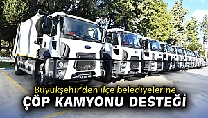 İzmir Büyükşehir Belediyesi’nden ilçe belediyelerine çöp kamyonu desteği
