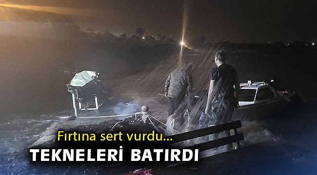 İzmir'de fırtına tekneleri batırdı