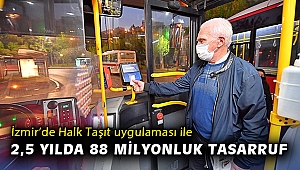 İzmir’de Halk Taşıt uygulaması ile 2,5 yılda 88 milyonluk tasarruf