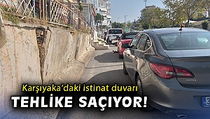 Karşıyaka'daki istinat duvarı tehlike saçıyor!