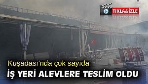 Kuşadası'nda çok sayıda iş yeri alevlere teslim oldu