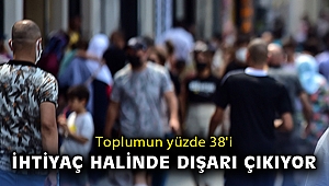 Toplumun yüzde 38'i ihtiyaç halinde dışarı çıkıyor