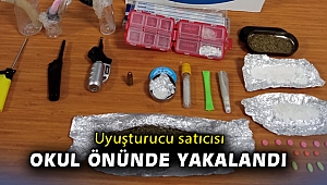 Uyuşturucu satıcısı, okul önünde yakalandı