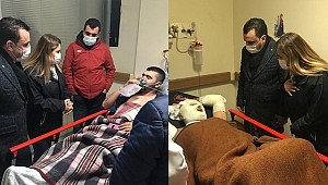 CHP heyeti, hemen patlama yerine ve hastanelere ulaştı