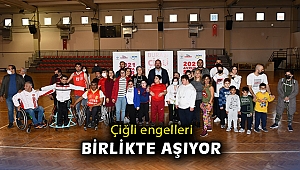 Çiğli engelleri birlikte aşıyor