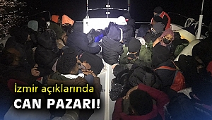İzmir açıklarında düzensiz göçmen yoğunluğu