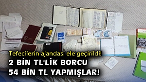 İzmir’de tefecilerin ajandası ele geçirildi: 2 bin TL'lik borcu 54 bin TL yapmışlar!