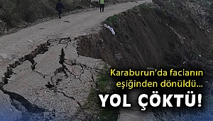 Karaburun’da facianın eşiğinden dönüldü: Yol çöktü!