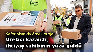 Seferihisar'da hem üretici kazandı hem ihtiyaç sahiplerinin yüzü güldü