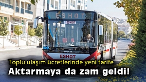 Toplu ulaşım ücretlerinde yeni tarife