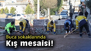 Buca sokaklarında kış mesaisi