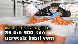 Bucalı çiftçinin yüzü güldü… 36 bin 500 kilo ücretsiz hasıl yem