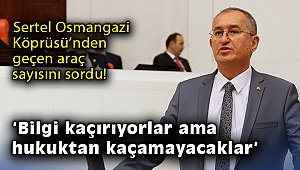 CHP’li Sertel Osmangazi Köprüsü’nden geçen araç sayısını sordu