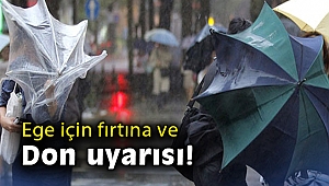Ege için fırtına ve don uyarısı!