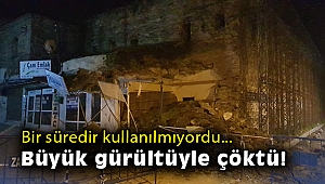 İzmir’de iş yeri büyük gürültüyle çöktü