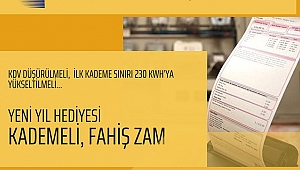 KDV Düşürülmeli, İlk Kademe Sınırı 230 KWh`ya Yükseltilmeli…