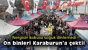 Nergisin kokusu soğuk dinlemedi, on binleri Karaburun’a çekti!
