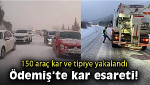 Ödemiş'te karda mahsur kalan 150 araç için açıklama