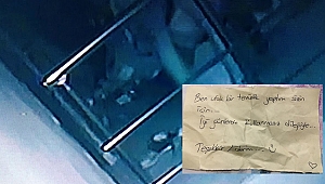 Önce çaldı sonra not bırakıp kaçtı